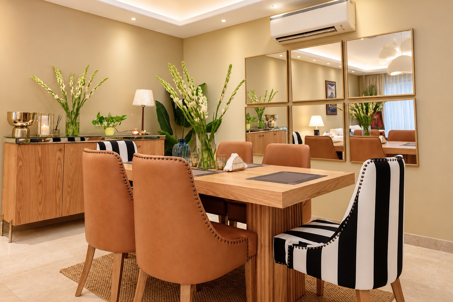 Gathered around the table at The Jorbagh Apartment – Client 101